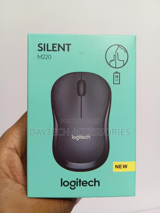 This Is a Logitech M220 Silent Wireless Mouse With Sleek Black Design - thumbnail 3