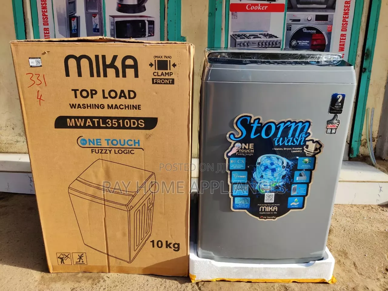 Mika 10kg Washing Machine Top Load Washer Dark Silver Fully Automatic