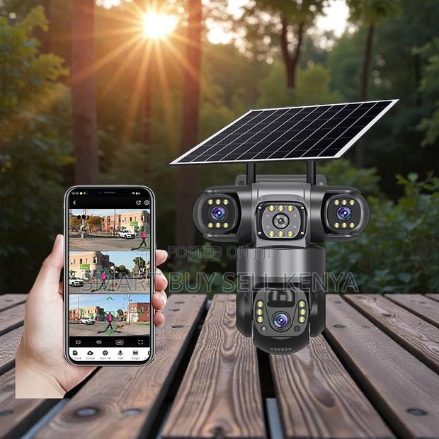 V380 Pro App Control 20mp Ultra Hd 4g PTZ Triple Lens Solar Camera