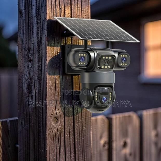 Smart Home Security 20mp 4g PTZ Triple Lens Solar Security Camera - main view