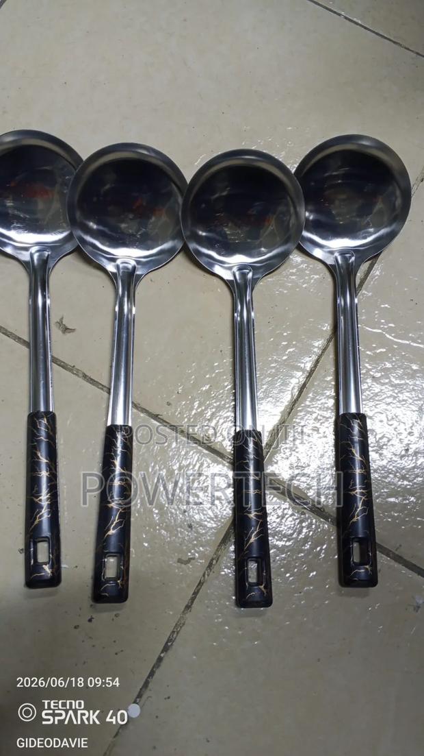 Marble Serving Spoon Silver