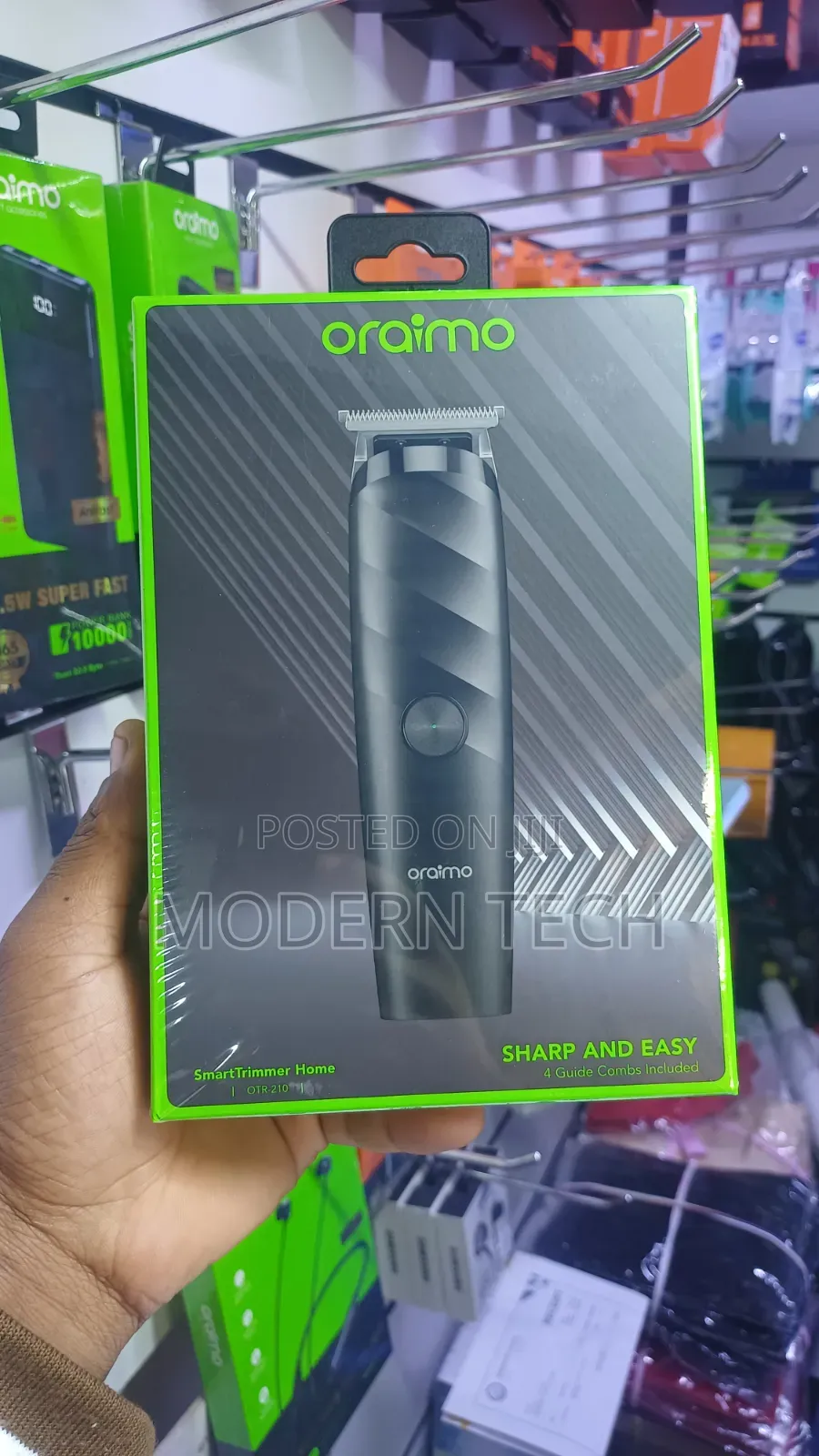 Oraimo Otr-210 Cordless Hair Cutting Machine With 4 Adjustable Combs