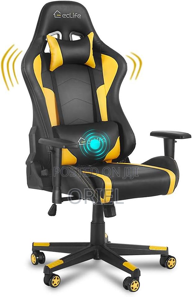 Gaming Chair : Leather Padded Executive Home Office Gaming Chair - thumbnail 4