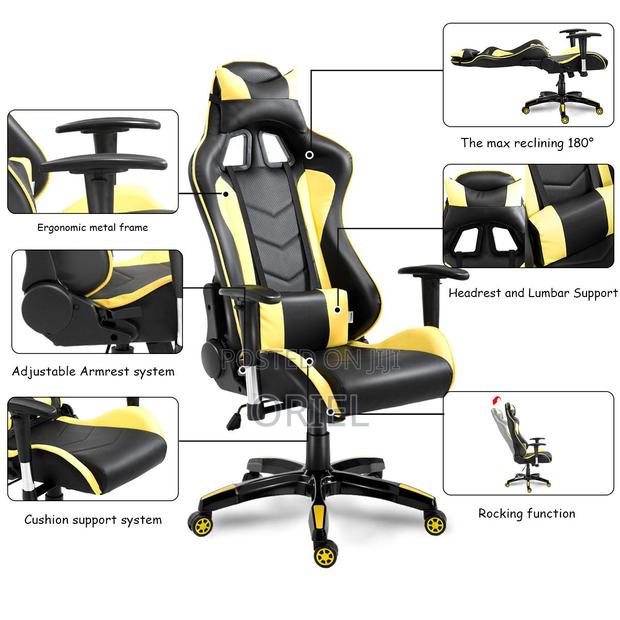 Gaming Chair : Leather Padded Executive Home Office Gaming Chair - thumbnail 5