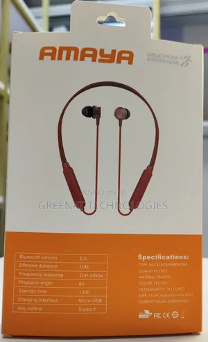 Amaya Am-04 Sweatproof Sports Gear Necklace Earphone