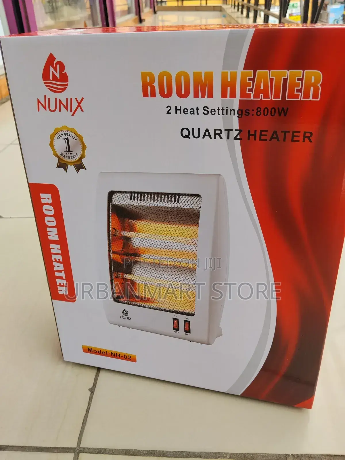 Portable Nunix Quartz Heater 800w Fast Heating