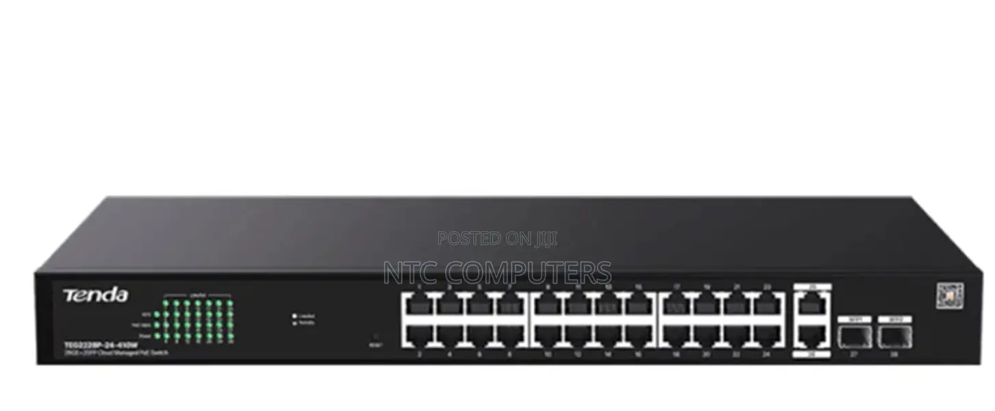 Tenda Teg2228p-24-410w 28port Cloud-Managed Gigabit Poe+ Switch–24 Poe