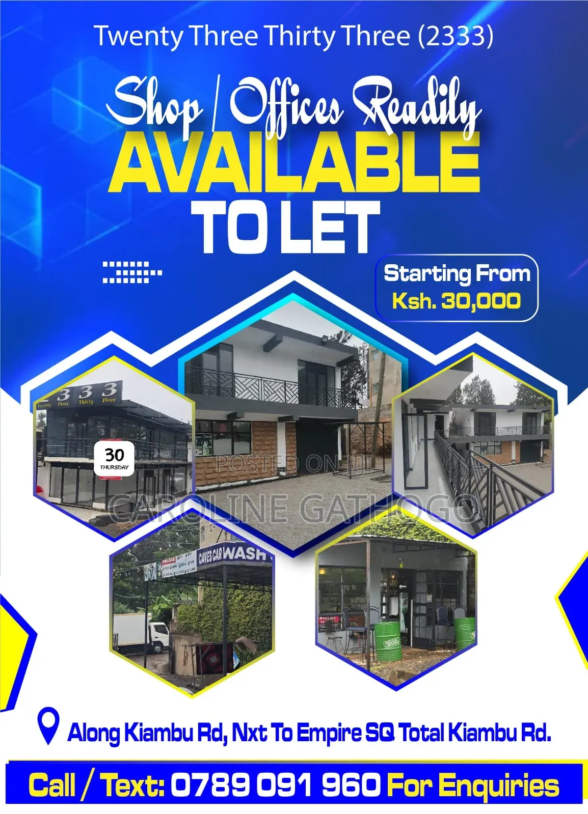 Shops Offices to Let Along Kiambu Rd Next to Total Kiambu Rd.