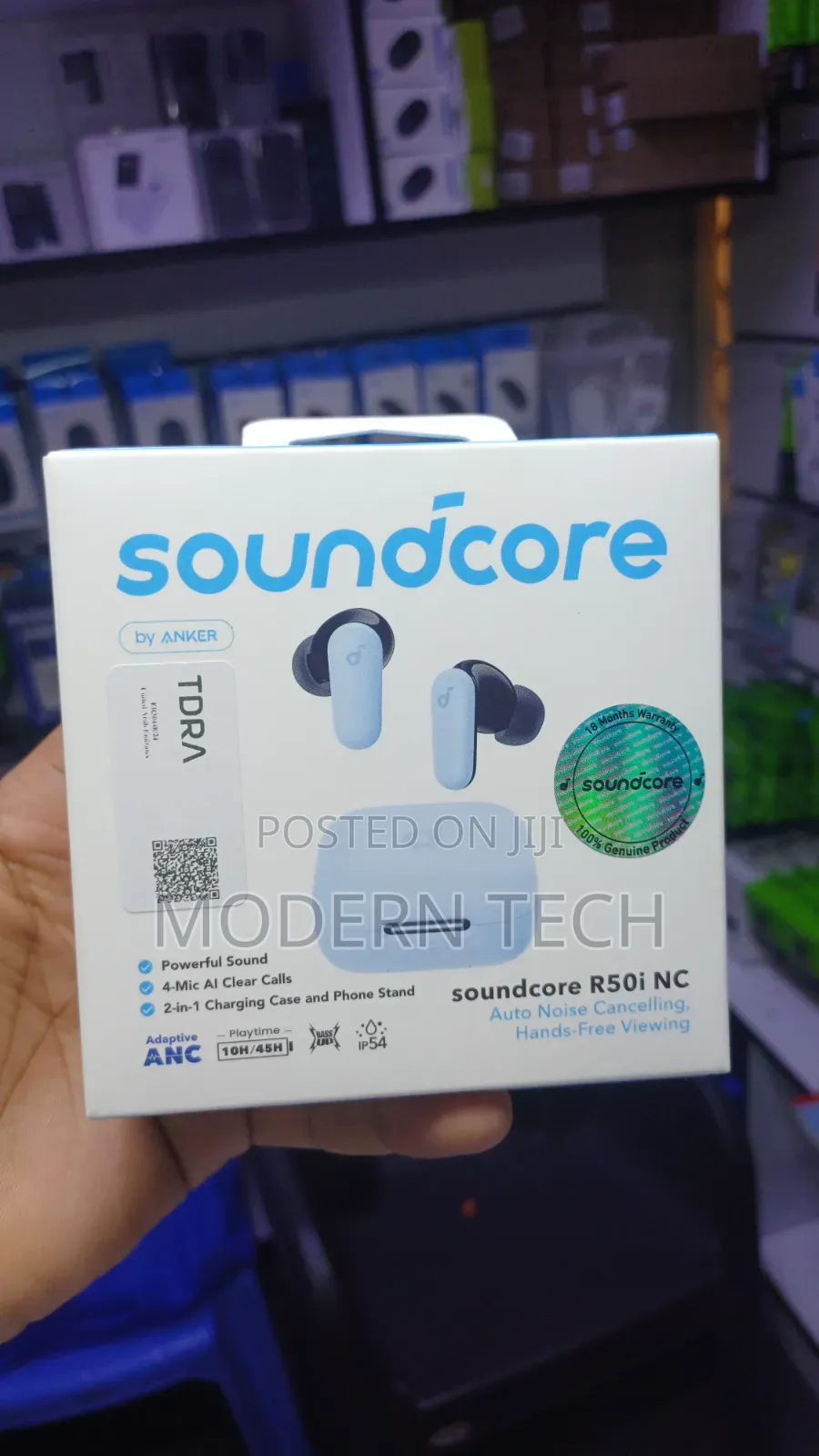 Original Anker Soundcore R50i Nc Earbuds – Anc, Bassup, 40h Playtime