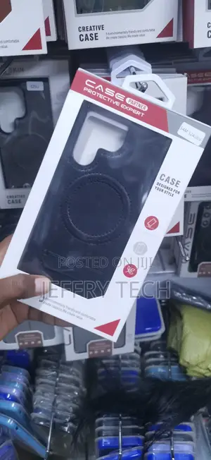 Samsung Galaxy S24 Ultra Leather Case With a 360° Rotating Ring