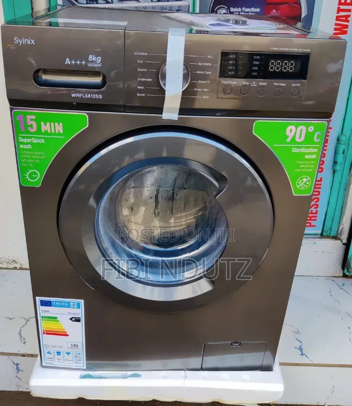 Syinix Washing Machine Front Load 8kg Wash and Spin