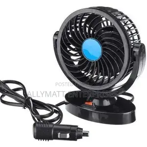 *360-Degree, 12v Adjustable Single-Head Car Dashboard Fan