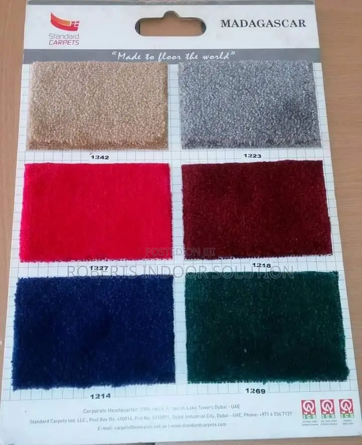 Different Madagascar Delta Carpet Samples
