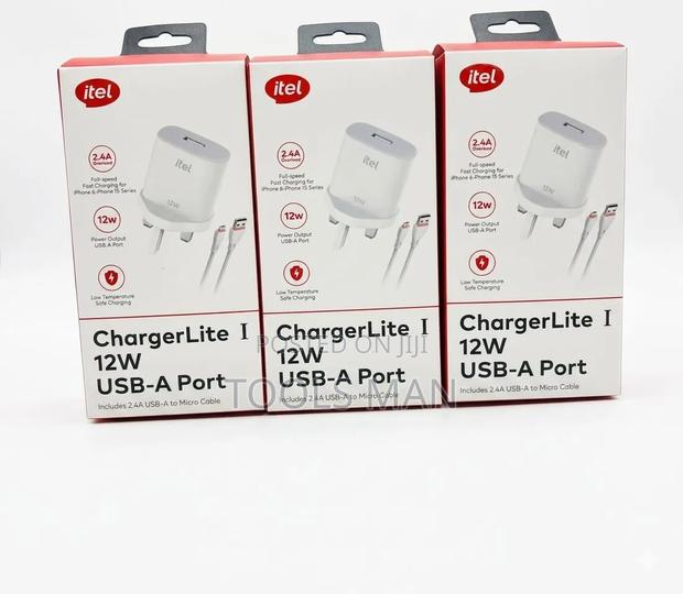 Itel 12w Chargerlite I Fast Wall Charger + Micro Usb Cable.