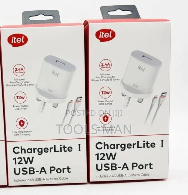 Itel 12w Chargerlite I Fast Wall Charger + Micro Usb Cable. - thumbnail 2