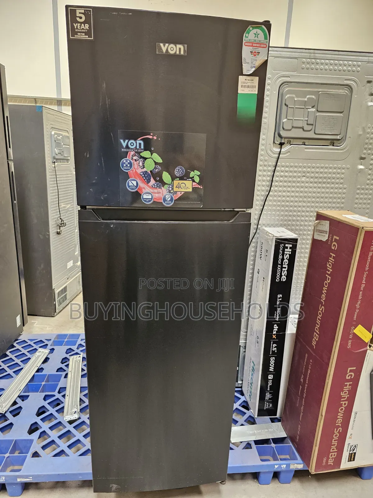 Von 247l No Frost Fridge,New!