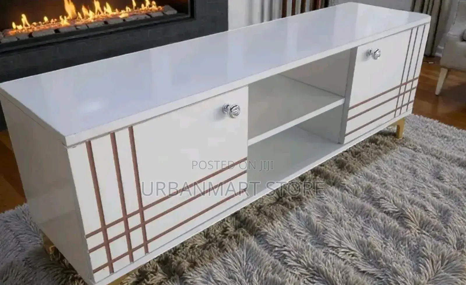 Sydney 4ft Modern Tv Stand White Finish