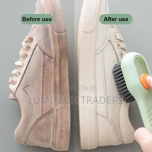Shoe Brush With Soap Pump