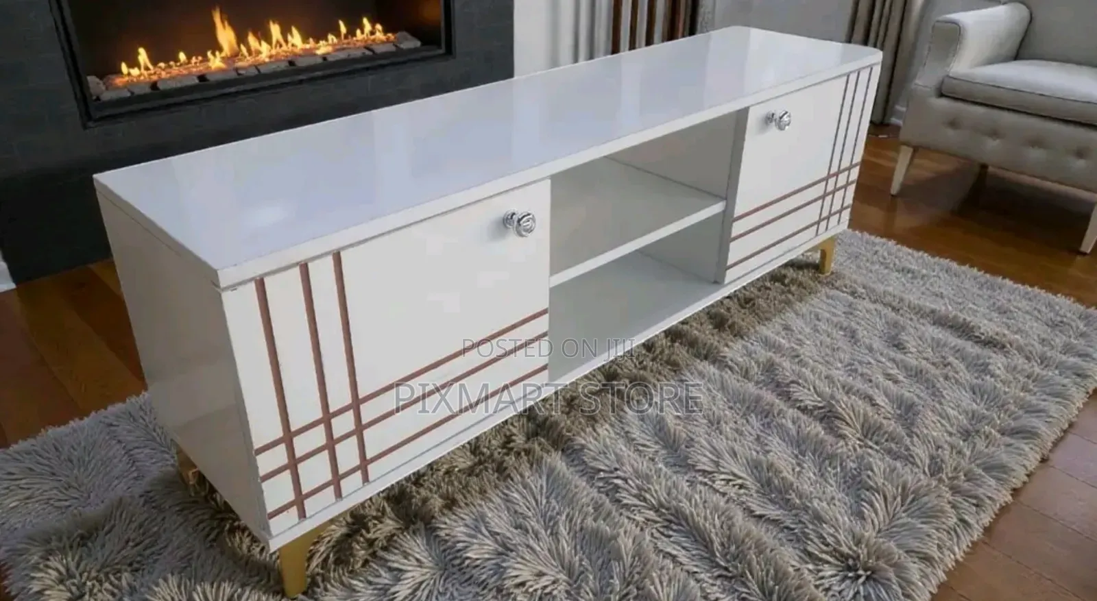 Modern White Sydney Tv Stand for Home- 4 FTS