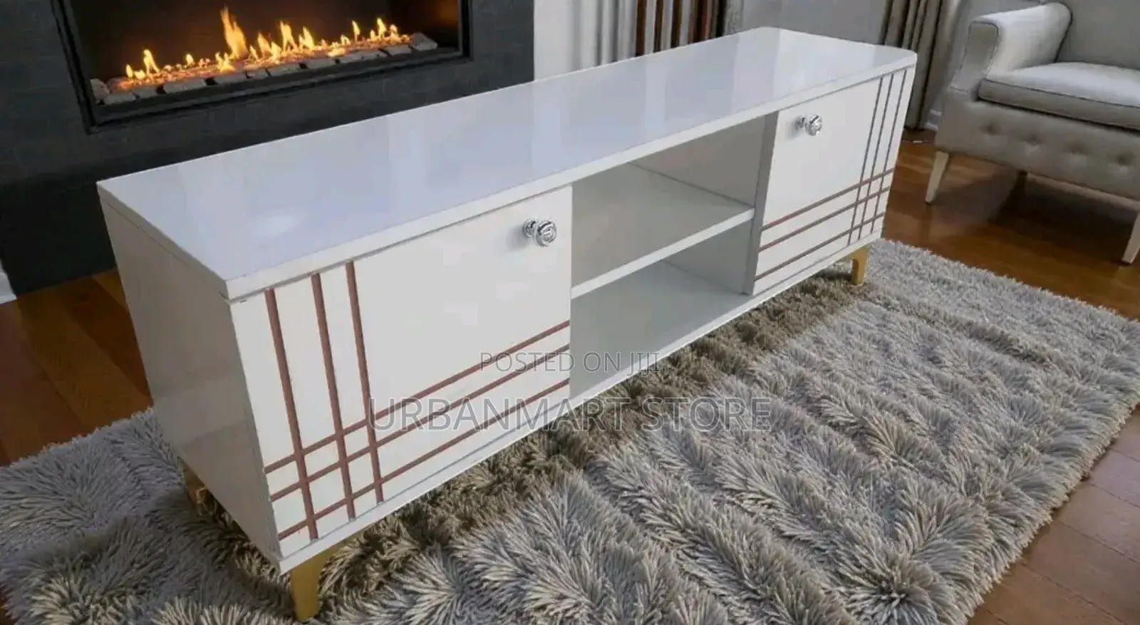 Modern White Sydney Tv Stand for Home- 4 FTS