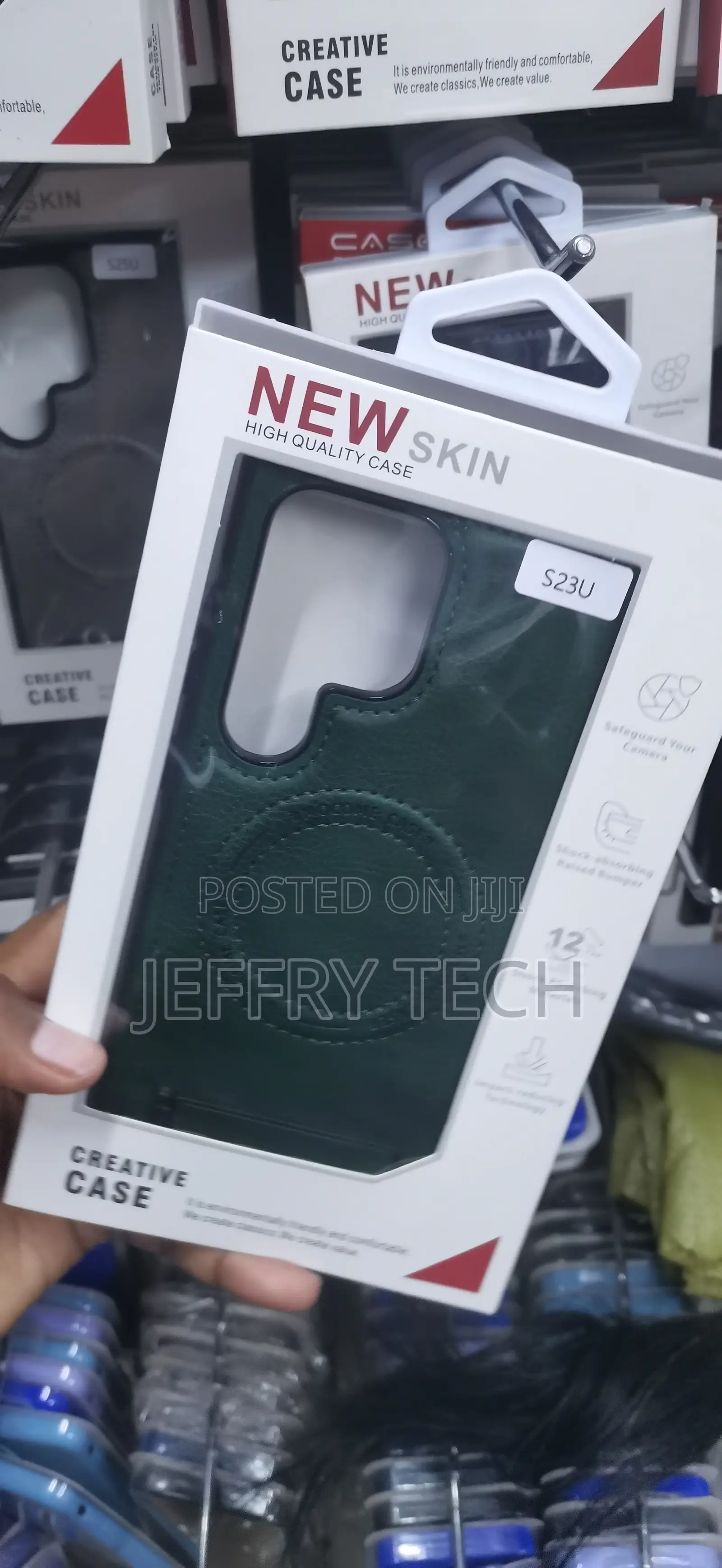Samsung Galaxy S23 Ultra Green Leather-Style Case