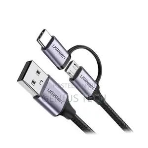 Ugreen Usb-a To Micro Usb + Type-c Cable 1m