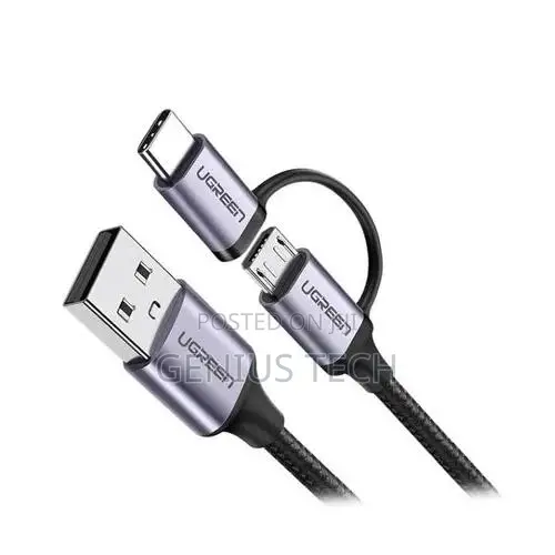 Ugreen Usb-a To Micro Usb + Type-c Cable 1m