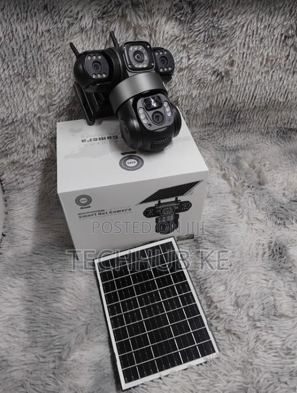 360 Degree 4g Solar Triple Lens CCTV Camera for Home Security