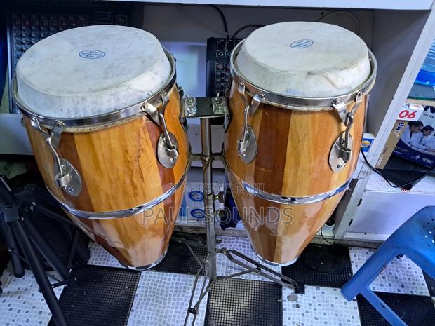 Percussion Plus Wooden Conga Set With Stand
