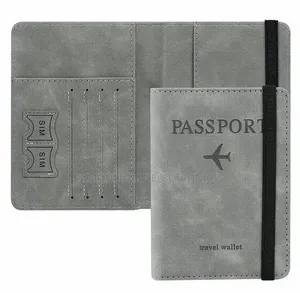 Leather Passport Holder Travel Wallet With Simcard Slots