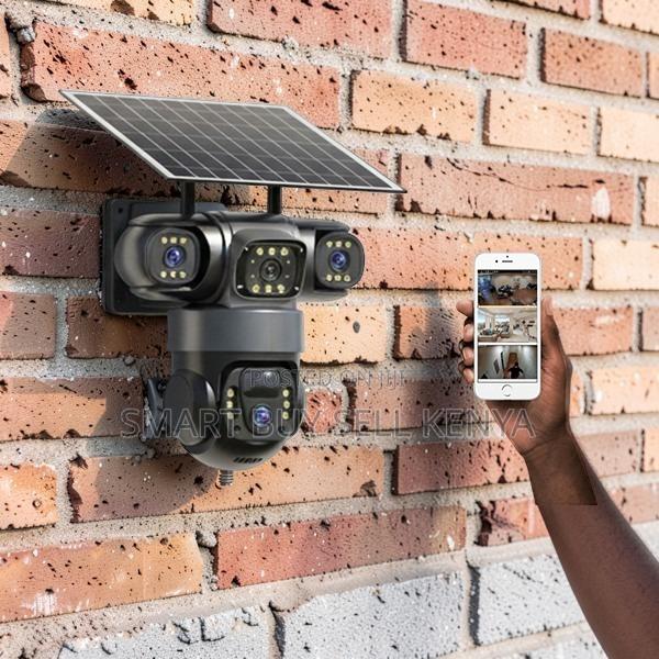 V380 Pro 20mp Ultra Hd 4g PTZ Rotating Triple Lens Solar Camera