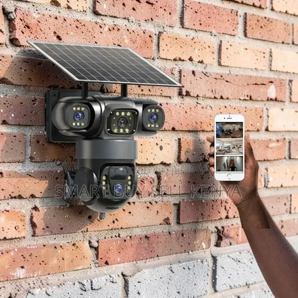 V380 Pro 20mp Ultra Hd 4g PTZ Rotating Triple Lens Solar Camera