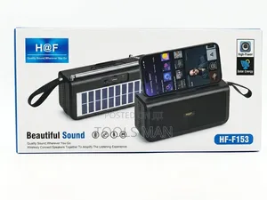 H at F Hf-F153 Portable Solar Wireless Speaker With Phone Holder.