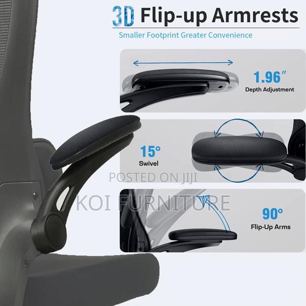 Office Chairs; Ergonomic High Back Full Mesh Office Chairs - thumbnail 5