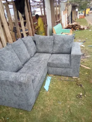 Grey L Shaped 5 Seater Sofa