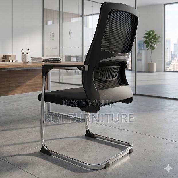 Office Chairs; High Backrest Visitors Chair With Breathable Mesh - thumbnail 2