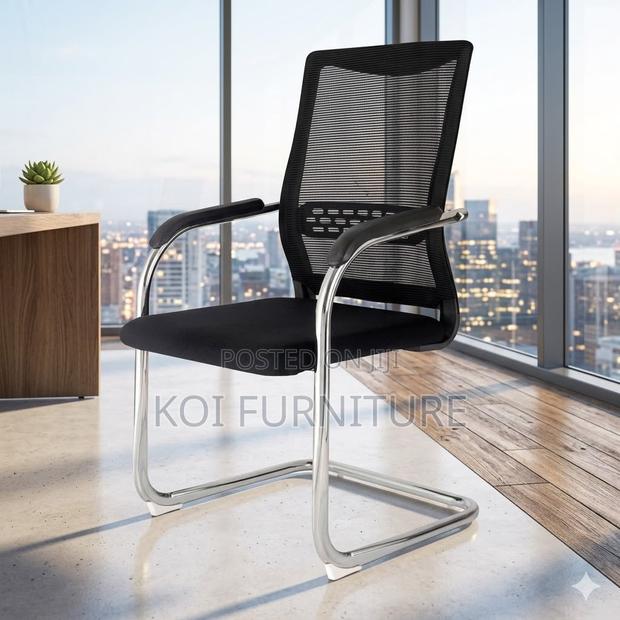 Office Chairs; High Backrest Visitors Chair With Breathable Mesh - thumbnail 3