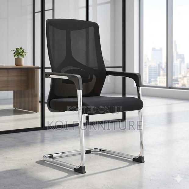 Office Chairs; High Backrest Visitors Chair With Breathable Mesh - thumbnail 4