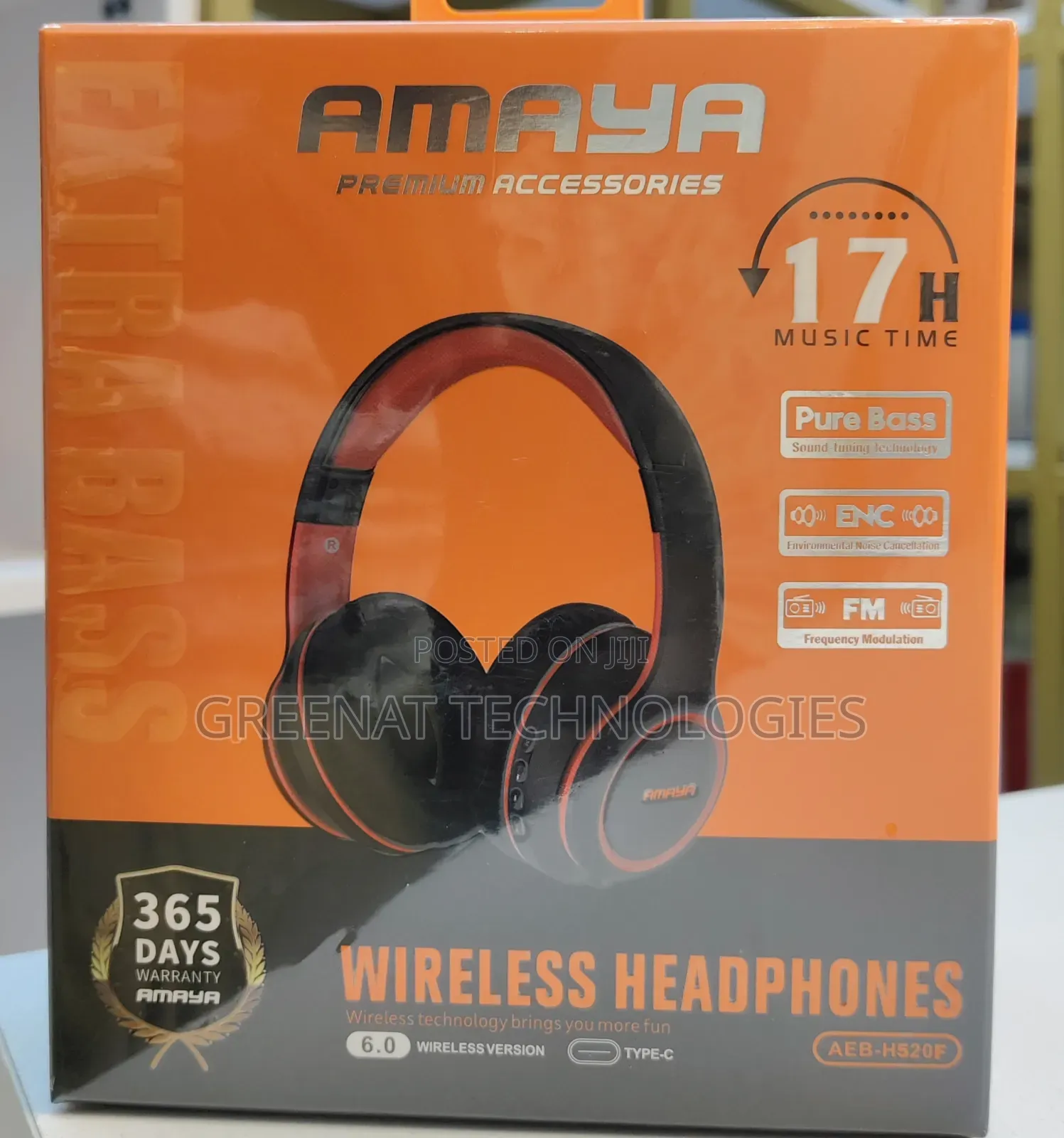 Amaya Aeb-H520f Headphones Pure Bass