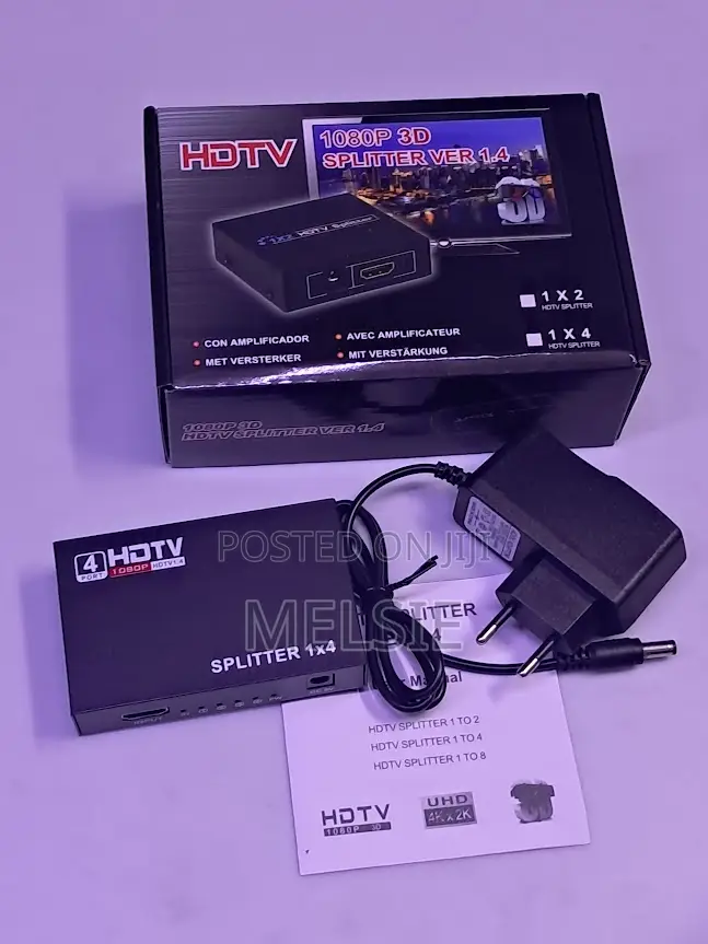 4 Port Hdmi Distribution Splitter For Cctv Displays