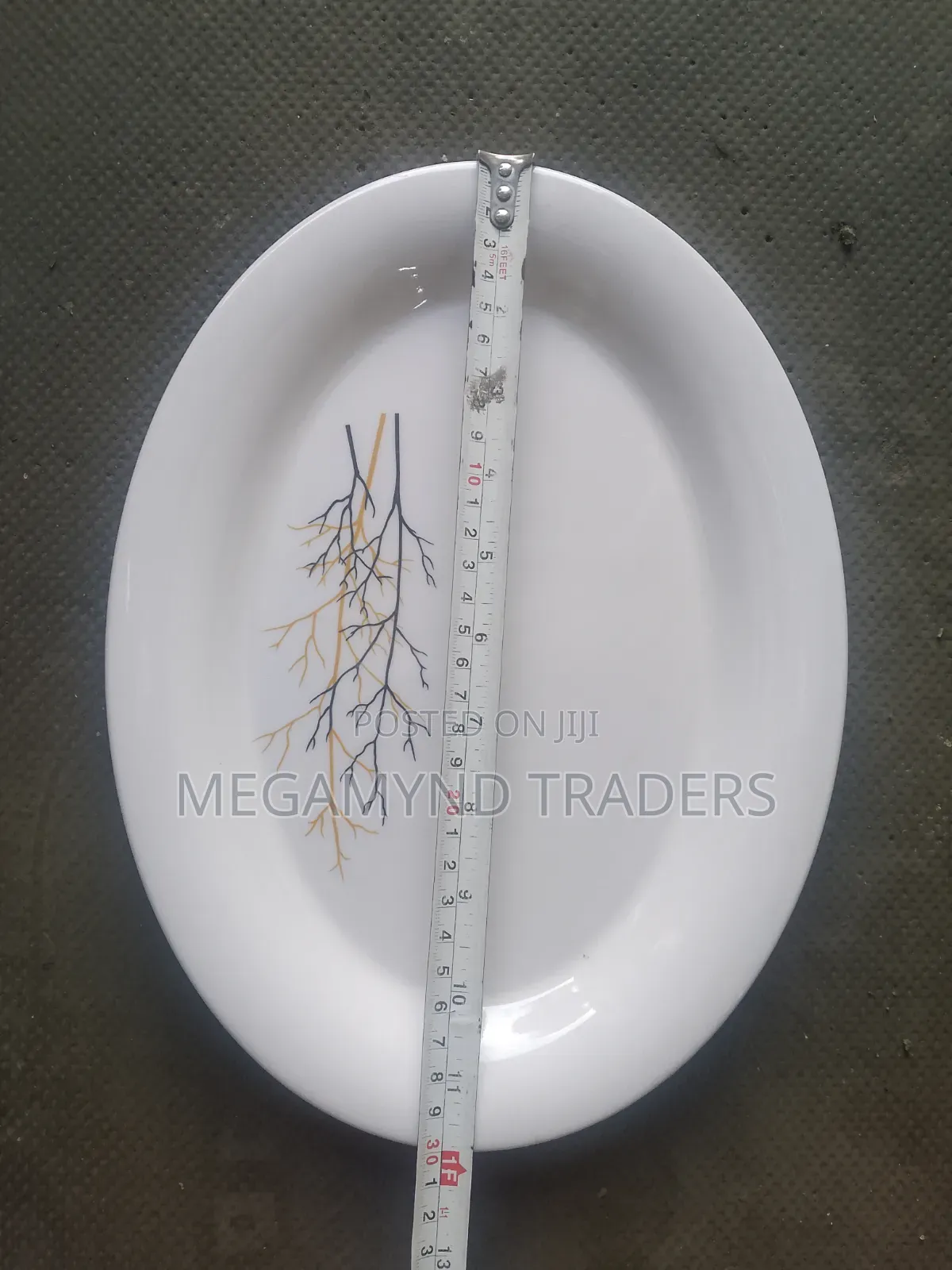 12pc Melamine Oval Plate 30cm
