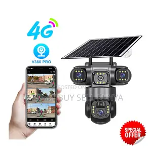 Weather-Resistant 20mp 4g PTZ Rotating Triple Lens Solar Camera