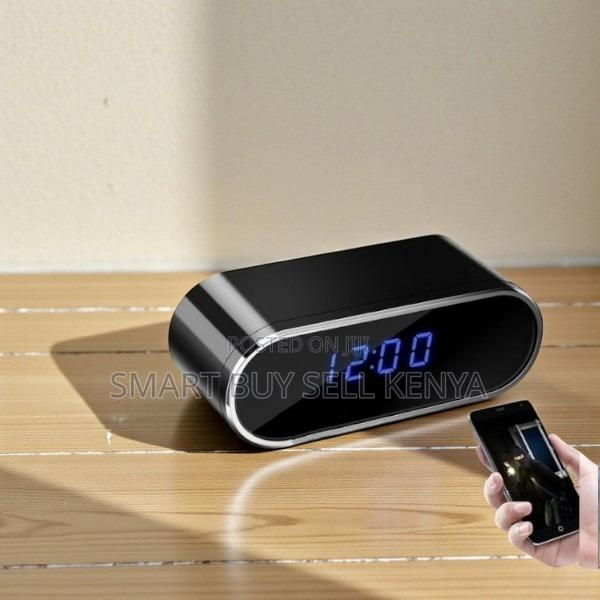 Wifi Enabled Smart Security 1080p Alarm Table Clock Hidden Spy Camera