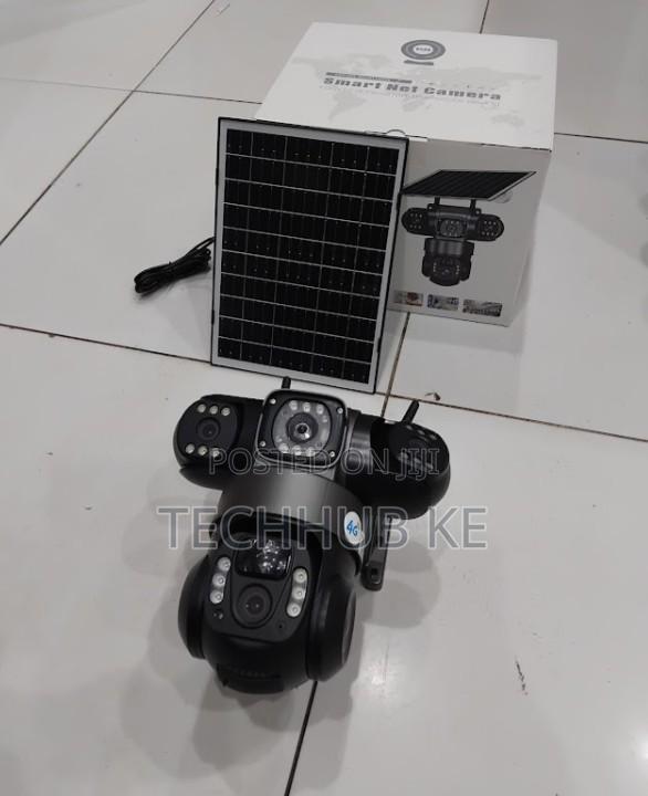 Triple Lens 4g Waterproof Security Surveillance Solar Camera