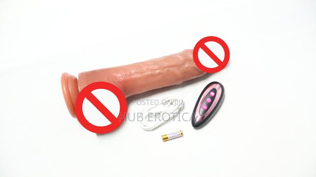 Big Heated Telescopic Dildo With Remote Control - thumbnail 3