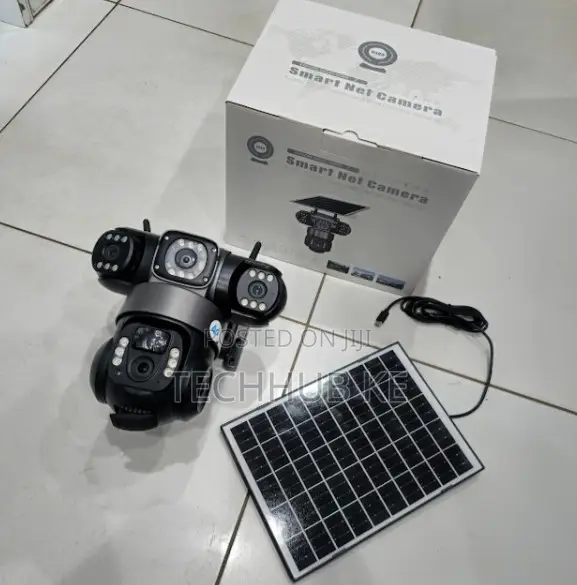 Wireless 4g Sim Card Solar Security CCTV Camera Monitoring Three Lens