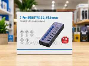 7-Port Usb 3.0 / Type-C Hub With Individual Switches .