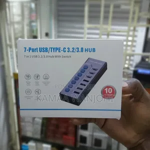 7-Port Usb 3.0 / Type-C Hub With Individual Switches .