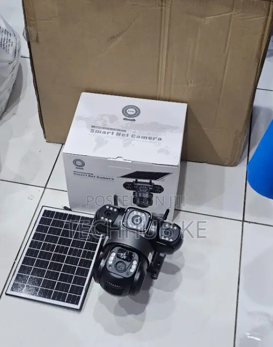 4g Sim Card 3-Lens Camera Wireless Security Network Solar CCTV Camera
