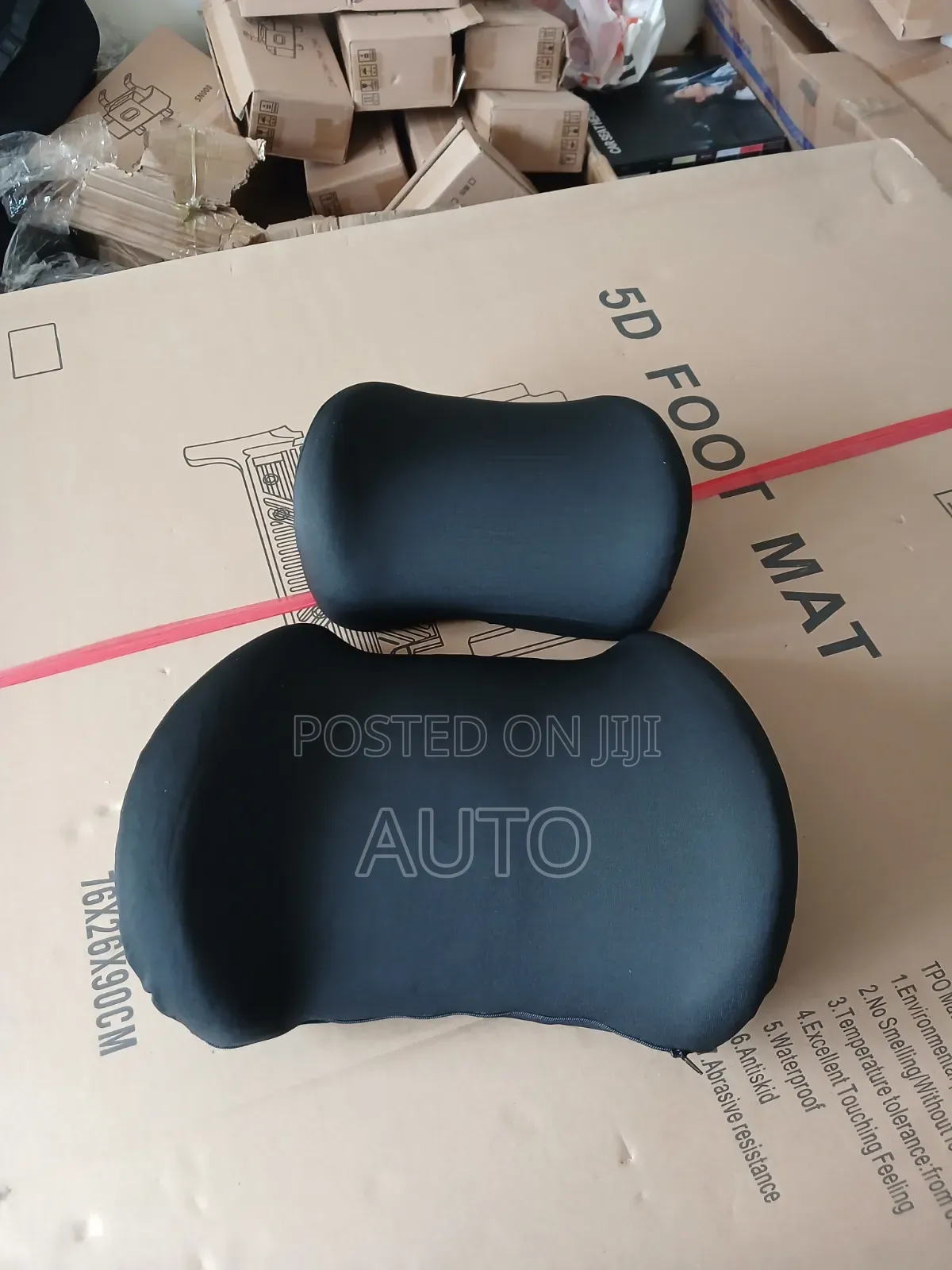 Car Lumbar Back Support and Neck Rest Pillow – Memory Foam Comfort Set